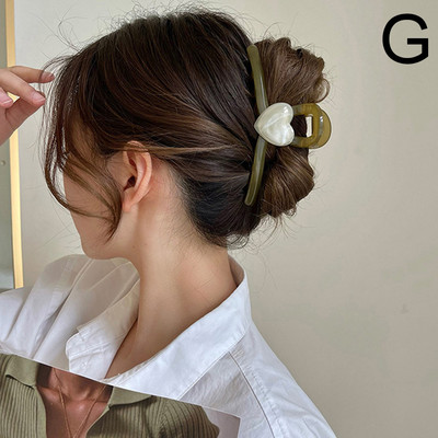 Nova kopča s kandžama za žene Cvjetno srce Držač za kosu s kandžama za konjski rep Ukosnice za kosu Veliki stražnji dio glave kopča za morskog psa Modni dodaci za kosu