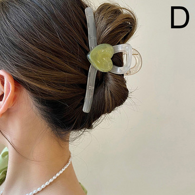 Nova kopča s kandžama za žene Cvjetno srce Držač za kosu s kandžama za konjski rep Ukosnice za kosu Veliki stražnji dio glave kopča za morskog psa Modni dodaci za kosu