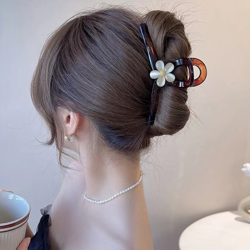 Nova kopča s kandžama za žene Cvjetno srce Držač za kosu s kandžama za konjski rep Ukosnice za kosu Veliki stražnji dio glave kopča za morskog psa Modni dodaci za kosu