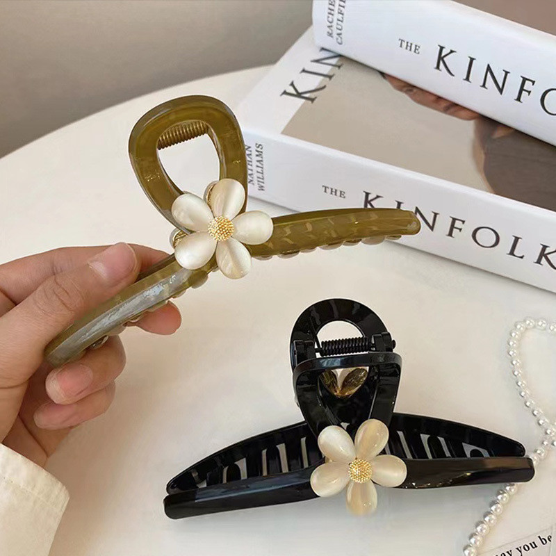 Nova kopča s kandžama za žene Cvjetno srce Držač za kosu s kandžama za konjski rep Ukosnice za kosu Veliki stražnji dio glave kopča za morskog psa Modni dodaci za kosu