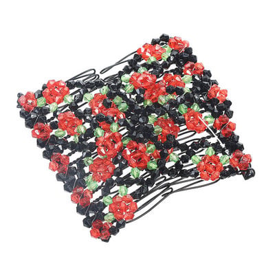 Női divat Rugalmas hajfésű Magic Retro fejpánt Szimulált gyöngyök Hajcsatok Hajtűk Kétsoros fésűs Barrette Tartozék