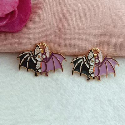 10 buc. Fermec din aliaj Seria de animale de Halloween Craniu Pisică Liliac Rechin pandantiv cercei bricolaj breloc colier brăţară bijuterii accesorii