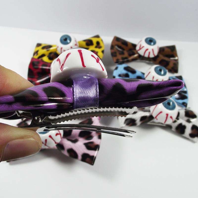Punk Bow Eyeball Hajtű Harajuku Aranyos Divatbűbáj Vicces Leopard Menő Geometrikus Hajkiegészítők Női Ajándékok Új buli