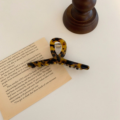 AOMU Ljeto Jesen Leopard Elegantne akrilne kopče za kosu Šminka Ženska frizura Dodaci za kosu