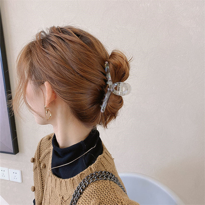 AOMU Ljeto Jesen Leopard Elegantne akrilne kopče za kosu Šminka Ženska frizura Dodaci za kosu