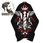 Barber Pattern Cape Hair Stylist Szalon hajvágó ruha Hajvágó kötény állítható zárással Professzionális szalonvágó ing