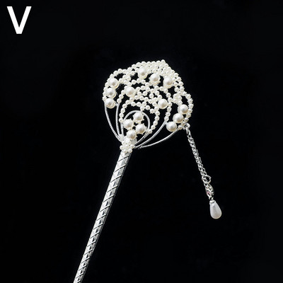 Naujausios gėlės plaukų šakutės Retro stiliaus ilgi kutai plaukų lazdelės plaukų segtukai perlai karoliukai Step Shake Kinijos vestuvių nuotakos galvos apdangalai