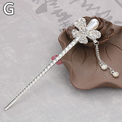 Naujausios gėlės plaukų šakutės Retro stiliaus ilgi kutai plaukų lazdelės plaukų segtukai perlai karoliukai Step Shake Kinijos vestuvių nuotakos galvos apdangalai