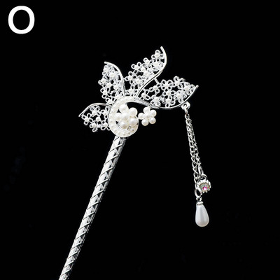 Naujausios gėlės plaukų šakutės Retro stiliaus ilgi kutai plaukų lazdelės plaukų segtukai perlai karoliukai Step Shake Kinijos vestuvių nuotakos galvos apdangalai