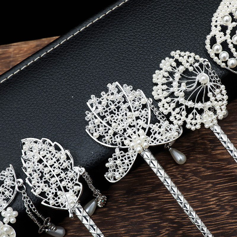 Naujausios gėlės plaukų šakutės Retro stiliaus ilgi kutai plaukų lazdelės plaukų segtukai perlai karoliukai Step Shake Kinijos vestuvių nuotakos galvos apdangalai