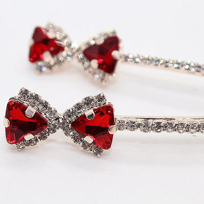 1 pora Naujo dizaino Korėjos plaukų apranga Moteriški plaukų aksesuarai Purpuriniai Kalnų krištoliniai plaukai Barrette Madingi mėlyni plaukų segtukai su kristalais