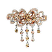 Korejiešu versijas pušķu matu sprādze augstākās klases modes kalnu kristāla sakausējuma atsperu sprādze sievietēm