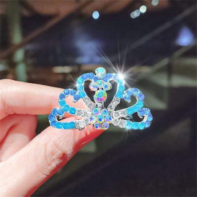 Új Gyermek Tiaras Koronák Kicsi Gyerek Lányok Strasszos Kristály Korona Szív Hercegnő Party Kiegészítők Haj Ékszerek Díszek