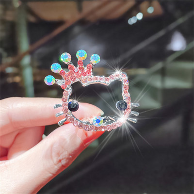 Új Gyermek Tiaras Koronák Kicsi Gyerek Lányok Strasszos Kristály Korona Szív Hercegnő Party Kiegészítők Haj Ékszerek Díszek