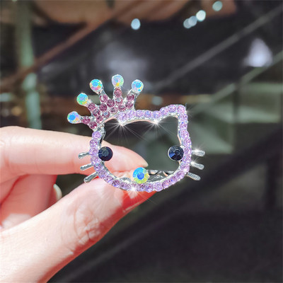 Új Gyermek Tiaras Koronák Kicsi Gyerek Lányok Strasszos Kristály Korona Szív Hercegnő Party Kiegészítők Haj Ékszerek Díszek