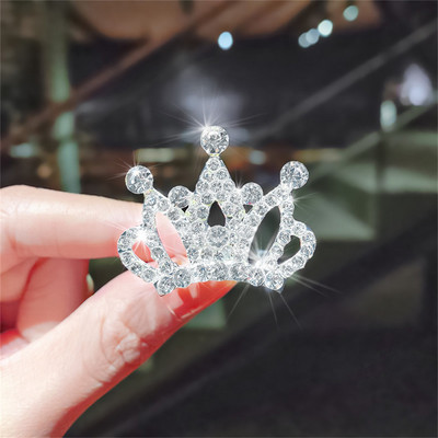 Új Gyermek Tiaras Koronák Kicsi Gyerek Lányok Strasszos Kristály Korona Szív Hercegnő Party Kiegészítők Haj Ékszerek Díszek