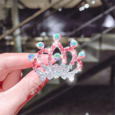 Új Gyermek Tiaras Koronák Kicsi Gyerek Lányok Strasszos Kristály Korona Szív Hercegnő Party Kiegészítők Haj Ékszerek Díszek
