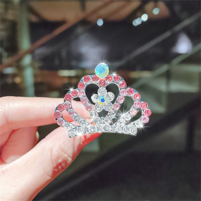 Új Gyermek Tiaras Koronák Kicsi Gyerek Lányok Strasszos Kristály Korona Szív Hercegnő Party Kiegészítők Haj Ékszerek Díszek