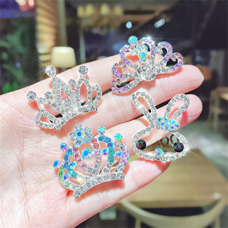 Új Gyermek Tiaras Koronák Kicsi Gyerek Lányok Strasszos Kristály Korona Szív Hercegnő Party Kiegészítők Haj Ékszerek Díszek