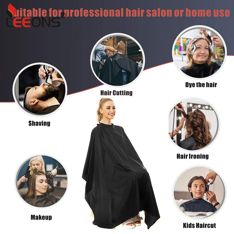 Matu griešana Warp Cape Salon Barber Neilona auduma frizieru pārklājums frizierei Unisex Mājas Matu Krāsa Ilgviļņi Matu Griešanas Apmetnis
