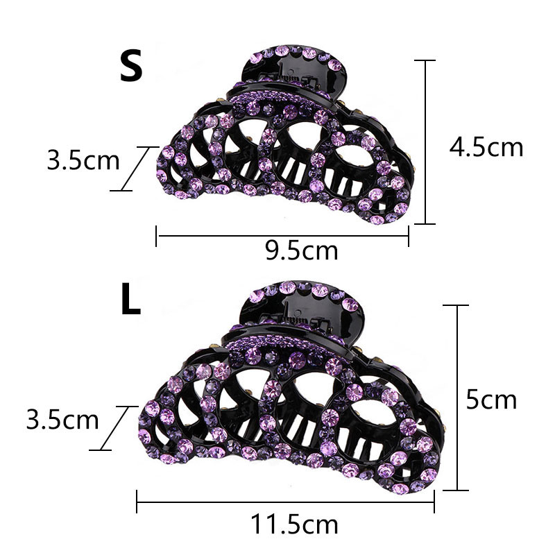 Női Vintage Fényes Hajtű Elegáns Kristály Haj Karmos Bilincs Rák Színes Fényes Strasszkő Hajcsat Hajékszer Kiegészítők