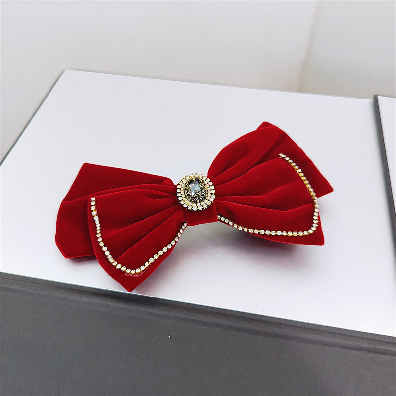 Nauji aksominiai lankeliai plaukų segtukai moterims mergaičių Kalnų krištolo imitacijos perlų plaukų segtukai Madingi nuotakos vestuvių vakarėlio plaukų aksesuarai