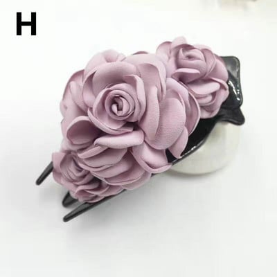 Új divat Női Hajkarmos Kendő Virág Elegáns Lady Kacsacsőr hajcsat Lányok Fejfedők Barrettes Hajszárító Haj kiegészítők