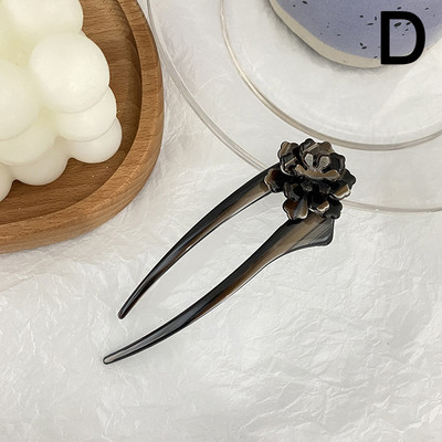 Plaukų lazdelės Vintažinės acetatinės gėlės kiniško stiliaus Moteriškos plaukų segtukai Plaukų segtukai Smeigtukai Vestuviniai Plaukai Papuošalai Priedai