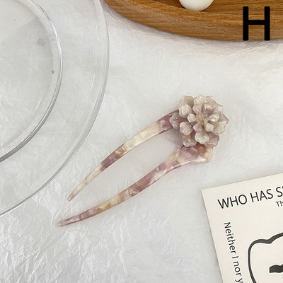 Plaukų lazdelės Vintažinės acetatinės gėlės kiniško stiliaus Moteriškos plaukų segtukai Plaukų segtukai Smeigtukai Vestuviniai Plaukai Papuošalai Priedai