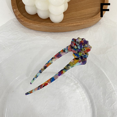 Plaukų lazdelės Vintažinės acetatinės gėlės kiniško stiliaus Moteriškos plaukų segtukai Plaukų segtukai Smeigtukai Vestuviniai Plaukai Papuošalai Priedai