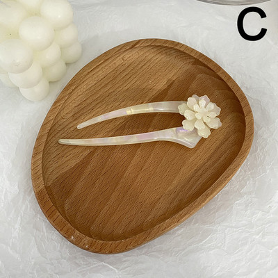 Plaukų lazdelės Vintažinės acetatinės gėlės kiniško stiliaus Moteriškos plaukų segtukai Plaukų segtukai Smeigtukai Vestuviniai Plaukai Papuošalai Priedai