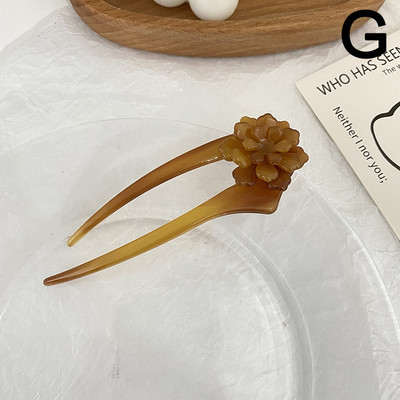 Plaukų lazdelės Vintažinės acetatinės gėlės kiniško stiliaus Moteriškos plaukų segtukai Plaukų segtukai Smeigtukai Vestuviniai Plaukai Papuošalai Priedai