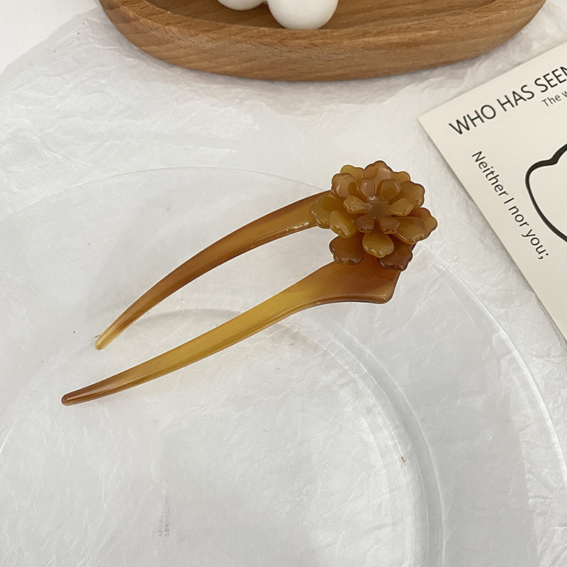Plaukų lazdelės Vintažinės acetatinės gėlės kiniško stiliaus Moteriškos plaukų segtukai Plaukų segtukai Smeigtukai Vestuviniai Plaukai Papuošalai Priedai
