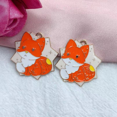 10 vnt Emalio Saulės Mėnulio Debesis Triušio Gėlės Žuvies žavesys papuošalų Gamybai Madingi Karoliai Pakabukai Auskarai Pakabukai Pasidaryk pats priedai