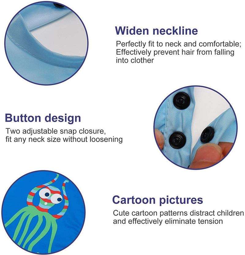 Kirpykla Kirpykla Profesionali Vaikų Sagos Neperšlampama Cape Kirpykla Kirpykla Ryklio Raštas Kirpimo Priemonė Skara Prijuostė