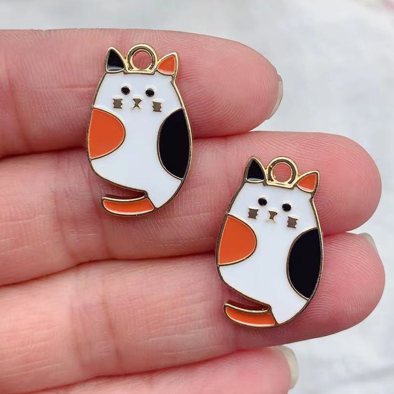 10 vnt. Mielas katės žavesys papuošalams gaminti auskarai pakabukas, karoliai, apyrankės, priedai, amatų reikmenys, emalio papuošalai