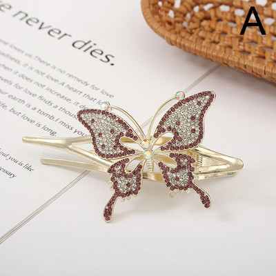 Csillogó strasszos hajtűk nőknek Crystal Butterfly hajcsat mindennapi parti hajtű lányoknak fejfedők divatos hajkiegészítők