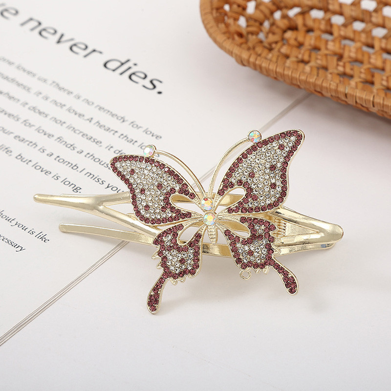 Csillogó strasszos hajtűk nőknek Crystal Butterfly hajcsat mindennapi parti hajtű lányoknak fejfedők divatos hajkiegészítők