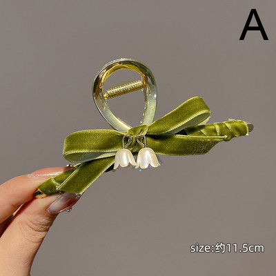 Nova kopča za kosu za žene Zelena traka s mašnom Koje za kosu Cvijeće Privjesak Ukosnica za djevojku Modna pokrivala za glavu Dodaci za kosu