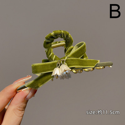 Nova kopča za kosu za žene Zelena traka s mašnom Koje za kosu Cvijeće Privjesak Ukosnica za djevojku Modna pokrivala za glavu Dodaci za kosu