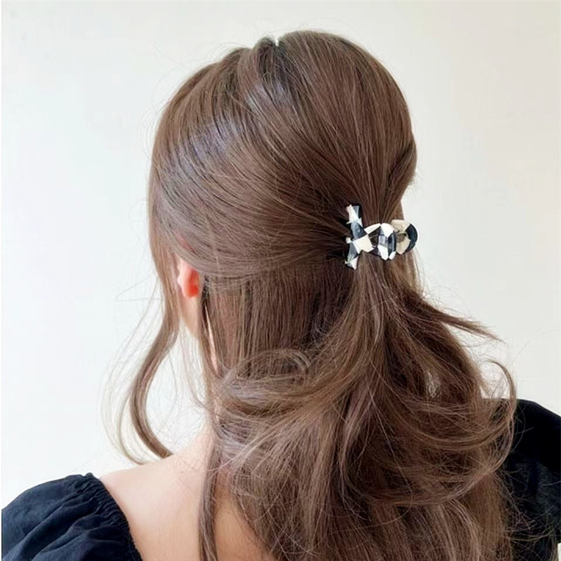 HUANZHI Vintage coreeană drăguț acetat ace de păr jumătate de păr prinde breton clemă de prindere mini clemă rechin pentru femei fete accesoriu de păr