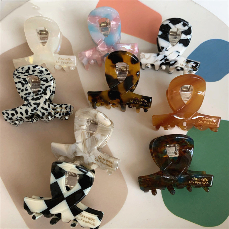 HUANZHI Vintage coreeană drăguț acetat ace de păr jumătate de păr prinde breton clemă de prindere mini clemă rechin pentru femei fete accesoriu de păr