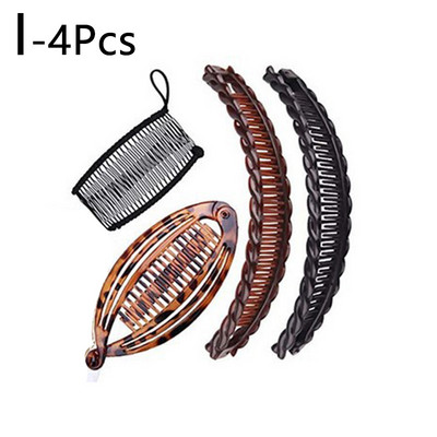 Agrafe de păr cu banane la modă Agrafe cu gheare de păr Agrafe cu banane de înaltă calitate Set de pieptene pentru femei Accesorii de păr elegante pentru ac de nuntă