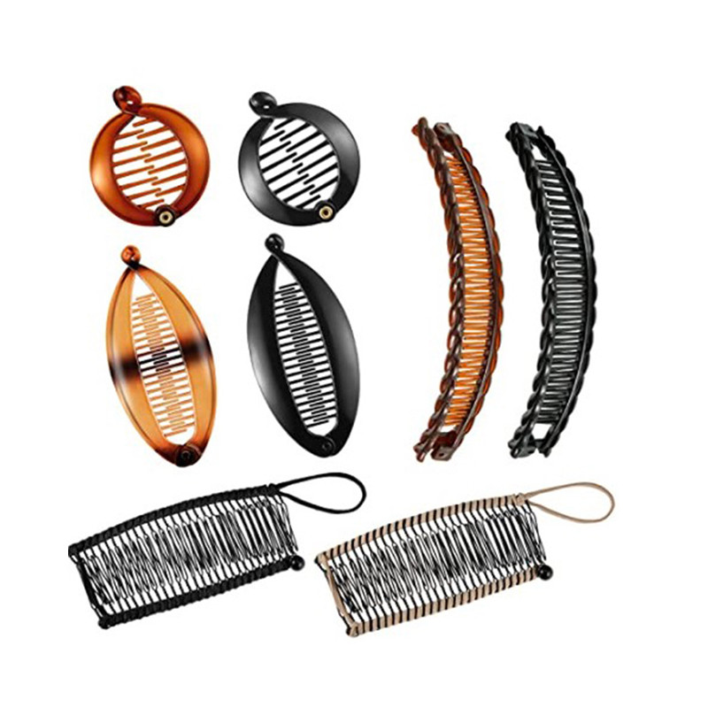 Agrafe de păr cu banane la modă Agrafe cu gheare de păr Agrafe cu banane de înaltă calitate Set de pieptene pentru femei Accesorii de păr elegante pentru ac de nuntă