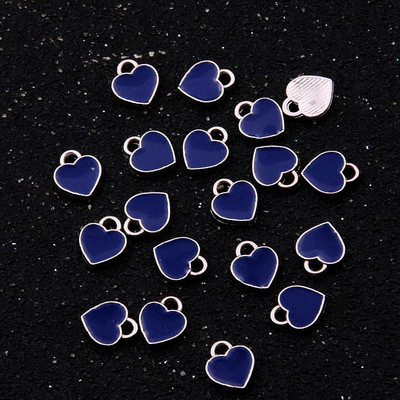 50 KOM 6*8 mm 10 boja šarm Drop Oil Charms malo srce rodij metalni privjesak emajl nakit ženske ogrlice naušnice dijelovi