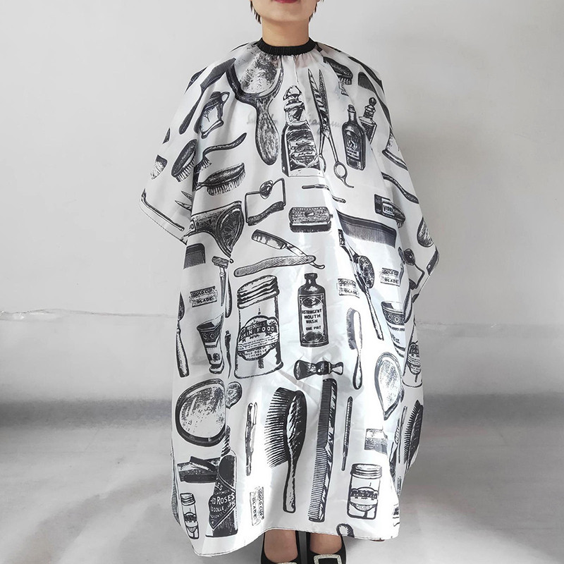 1Gb Matu griešana Apmetnis Permas Šalle Barber Cape Matu griešanas halāts Priekšauts Ūdensizturīgs frizieris Apmetnis Priekšauts Matu griešanas instrumenti