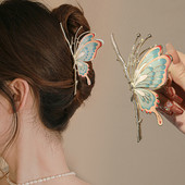 Nove ženske metalne kandže za kosu, elegantne, luksuzne kopče za kosu s leptirima za djevojčice, velika korejska ukosnica za glavu, dodaci za kosu