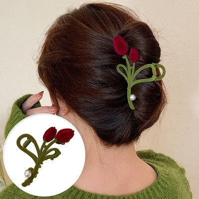 Nove ženske tulipani, cvijet, kopče za kosu, kopče za djevojke, imitacija bisera, kopče za rep, modna pokrivala za kosu, dodaci za kosu