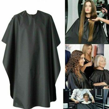 Μαύρες αδιάβροχες κάπες κομμωτηρίου Barber Wai Cloth Salon Supply Hair Styling Shawl Επαγγελματική κάπα για κούρεμα
