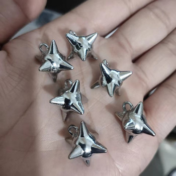 WZNB 8Pcs Alloy Thorns Charms Κρεμαστό μενταγιόν με γεωμετρία σφαίρας για Hip Hop Jewelry Findings Making Diy Necklaces Αξεσουάρ βραχιολιών